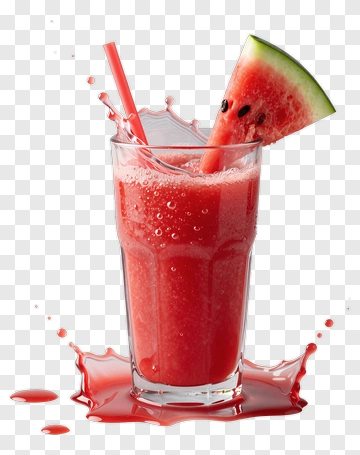 Watermelon Juice In A Glass With Splash PNG