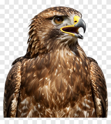 Realistic Hawk Portrait PNG