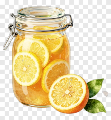 Jar Of Lemon Slices In Syrup PNG