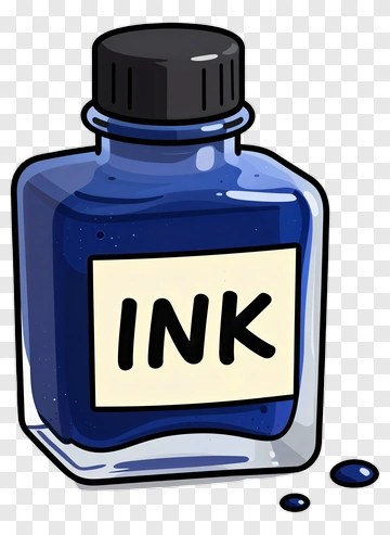 Cartoon Ink Bottle PNG