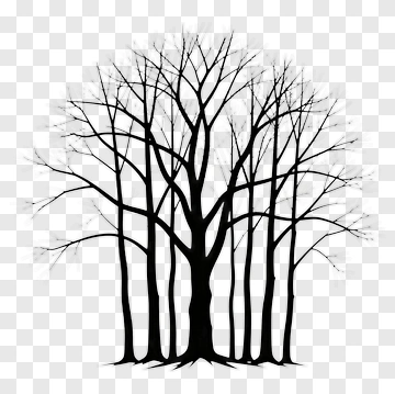 Silhouette Tree PNG