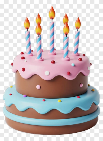 Birthday Cake With Candles PNG