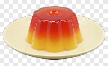 Colorful Gelatin Dessert On A Plate PNG