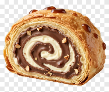 Chocolate Hazelnut Pastry Roll PNG