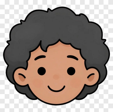 Cartoon Boy With Curly Hair PNG