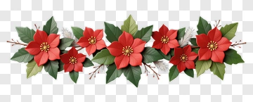 Poinsettia Floral Arrangement PNG