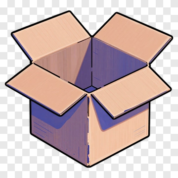 Open Cardboard Box PNG