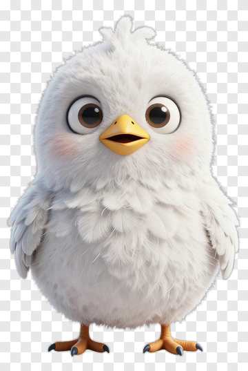 Cartoon Chick With Big Eyes PNG