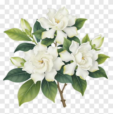 White Gardenia Flowers PNG