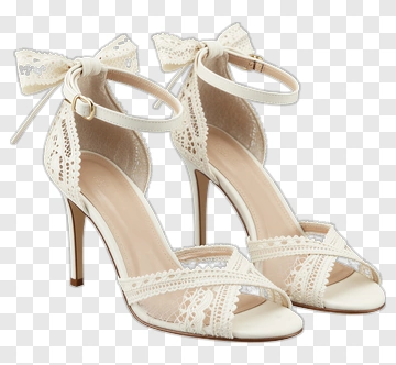 Elegant High Heel Sandals With Lace Detail PNG