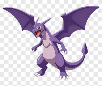 Purple Dragon Character PNG