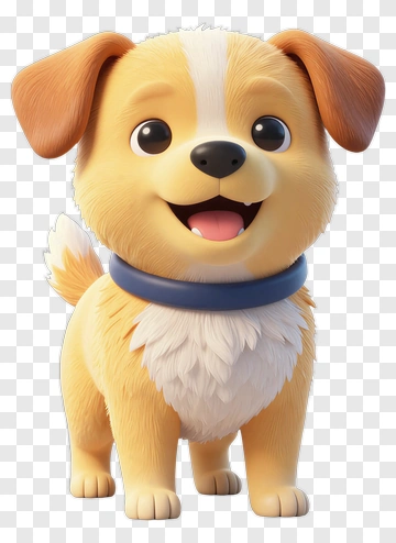 Cartoon Dog Smiling PNG