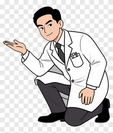 Cartoon Doctor Gesturing PNG