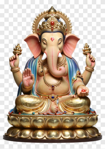 Colorful Ganesh Statue PNG