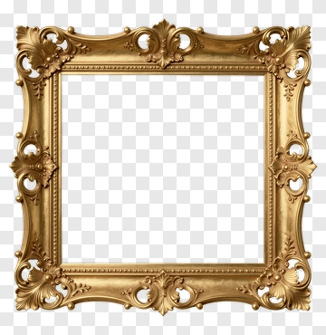 Ornate Gold Picture Frame PNG