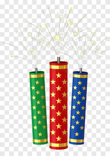 Colorful Fireworks Sparklers PNG