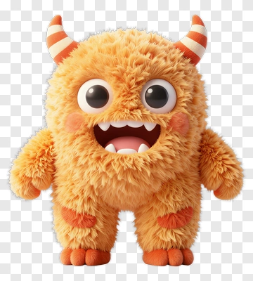Cartoon Monster Plush Toy PNG