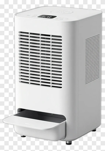 White Dehumidifier With Drainage Tray PNG