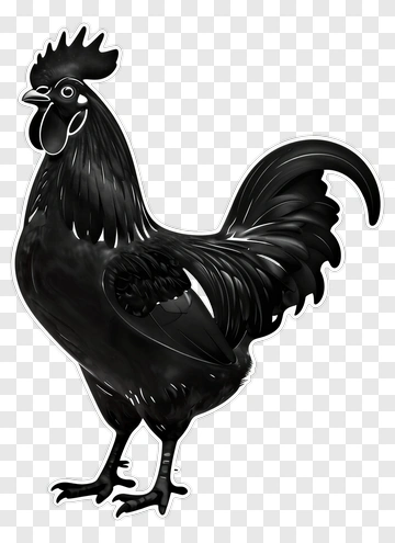 Black Rooster PNG