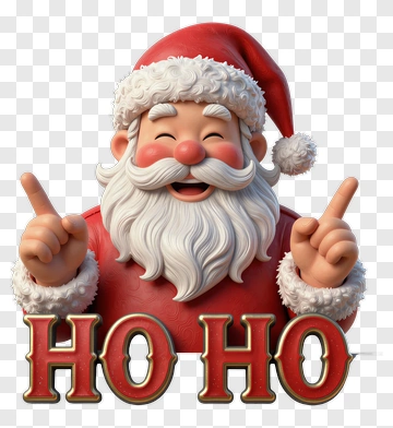 Cartoon Santa Claus Smiling And Saying Ho Ho Ho PNG