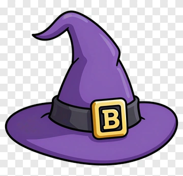 Purple Witch Hat With A Buckle PNG