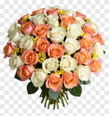 Colorful Rose Bouquet PNG