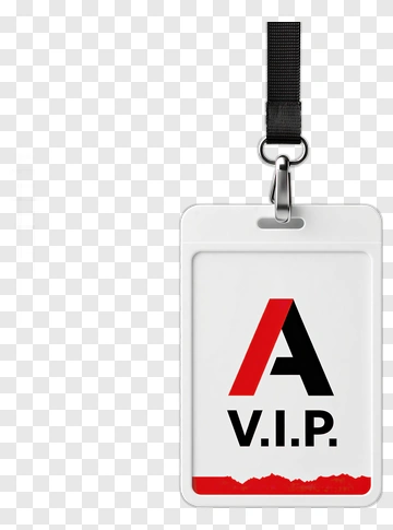 V.i.p. Badge With Red And Black Design PNG