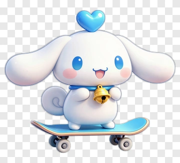 Cartoon Dog Riding A Skateboard PNG
