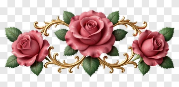 Elegant Rose Floral Arrangement PNG