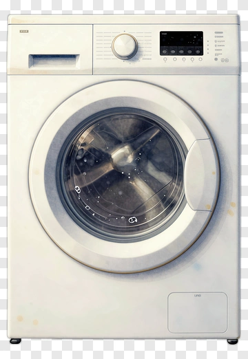 Washing Machine With Transparent Door PNG