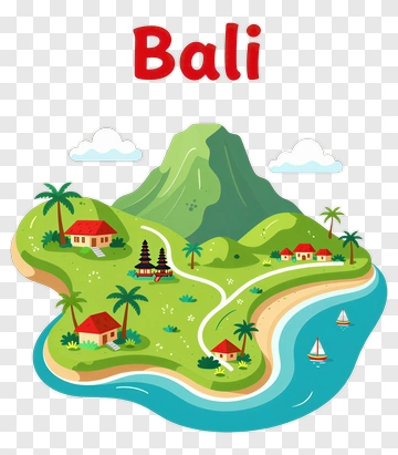 Bali Island Illustration PNG