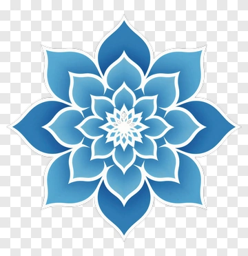 Blue Flower Mandala PNG