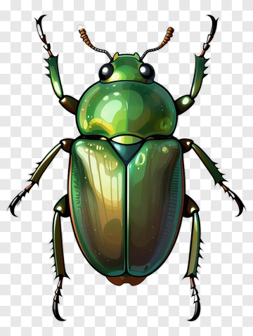 Colorful Cartoon Beetle PNG