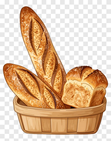 Basket Of Bread PNG