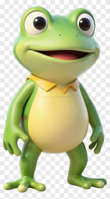 Cartoon Frog Character PNG