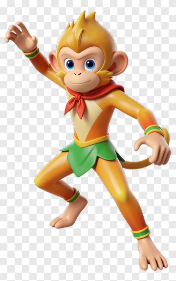 Cartoon Monkey Character In Action PNG