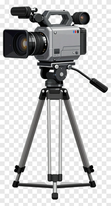 Video Camera On Tripod PNG