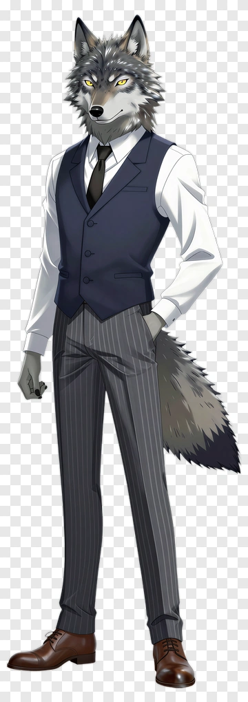 Wolf Character In A Suit PNG