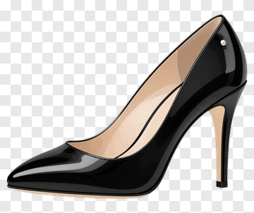 Black High Heel Shoe PNG