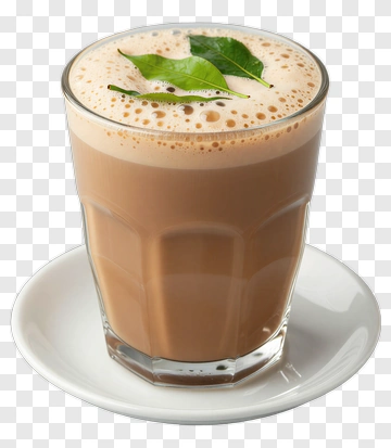 Glass Of Chai Tea With Mint Leaves PNG