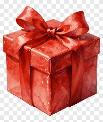 Red Gift Box With A Bow PNG