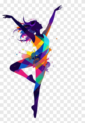 Colorful Dancer In Motion PNG