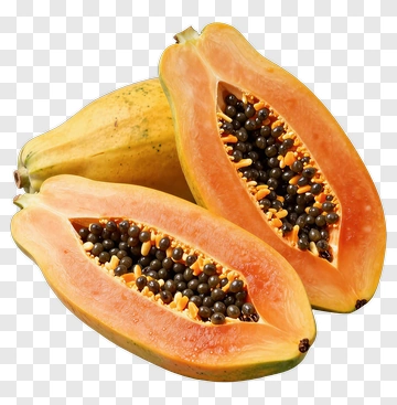 Papaya Fruit With Seeds PNG