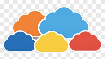 Colorful Cloud Composition PNG