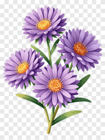 Purple Flower Bouquet PNG