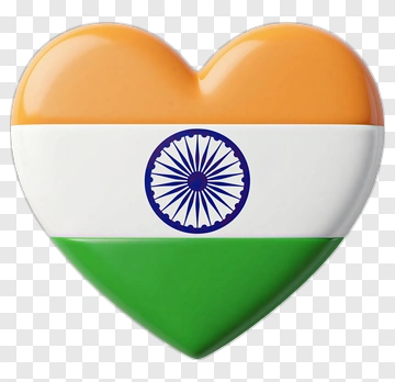 Heart Shaped Indian Flag PNG
