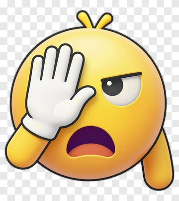 Frustrated Emoji With Hand Raised PNG