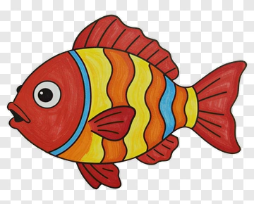 Colorful Cartoon Fish PNG