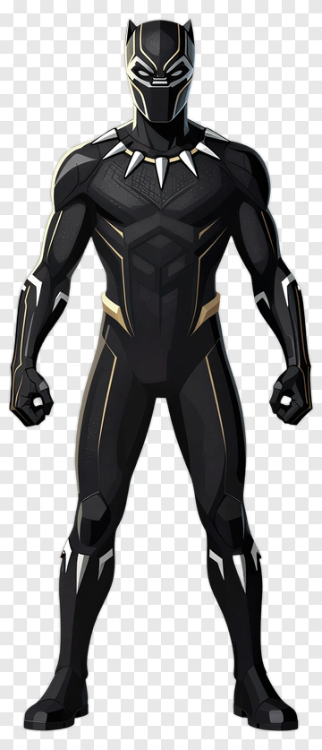 Black Panther Superhero Illustration PNG