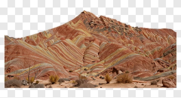 Colorful Rock Formation In Desert Landscape PNG